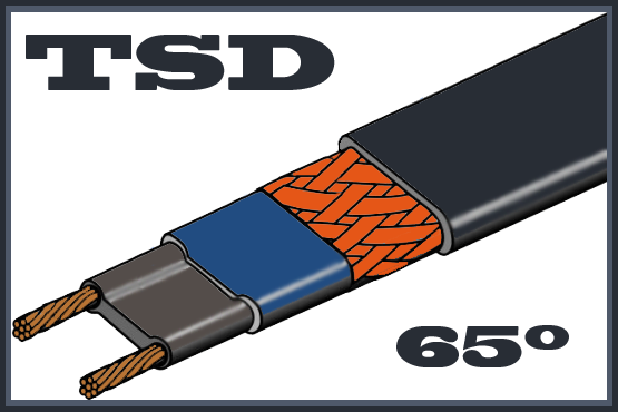 Нагревательный кабель TSD до 65 градусов