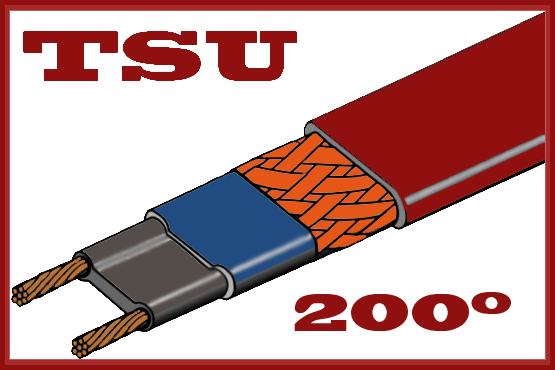 Нагревательный кабель TSU до 200 градусов